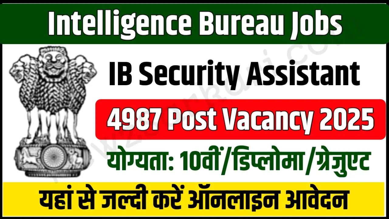 IB Security Assistant Recruitment 2025 Notification Out 4987 Executive Vacancies Apply Online, Eligibility, Exam Date